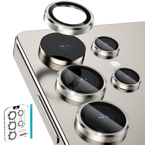 imluckies for Samsung Galaxy S25 Ultra Camera Lens Protector, AR+AF Tempered Glass & 9H Anti-Scratch Metal Individual Lens Cover, HD Clear Camera Protection for S25Ultra, Titanium Gray - color: Gray
