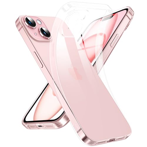 Supdeal Crystal Clear Case for iPhone 15 Plus, [Not Yellowing] [Camera Protection] [Military Grade Drop Tested] Transparent Shockproof Protective Soft Silicone Slim Cover, 6.7 inch, Transparent - color: Transparent, size: iPhone 15 Plus