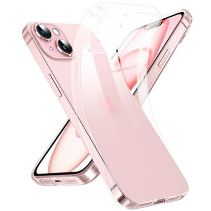 Supdeal Crystal Clear Case for iPhone 15 Plus, [Not Yellowing] [Camera Protection] [Military Grade Drop Tested] Transparent Shockproof Protective Soft Silicone Slim Cover, 6.7 inch, Transparent - color: Transparent, size: iPhone 15 Plus
