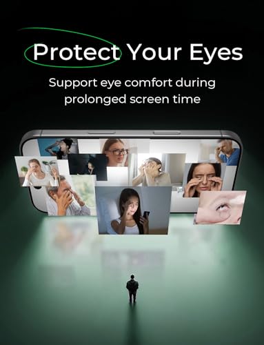 MAGIC JOHN Eye Protection for iPhone 17 Pro Tempered Glass Screen Protector - size: iPhone 17 Pro
