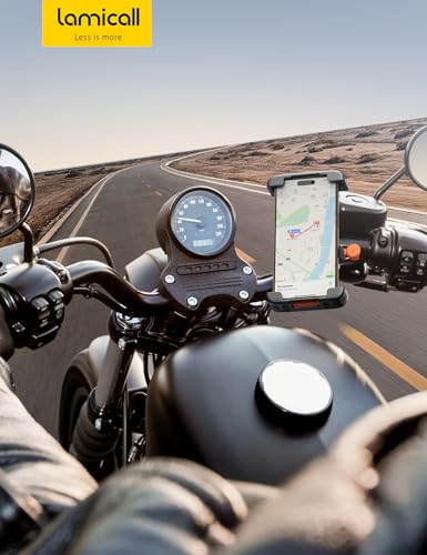 Lamicall Bike Motorcycle Phone Mount Holder - [1s Quick Lock] - color: Orange