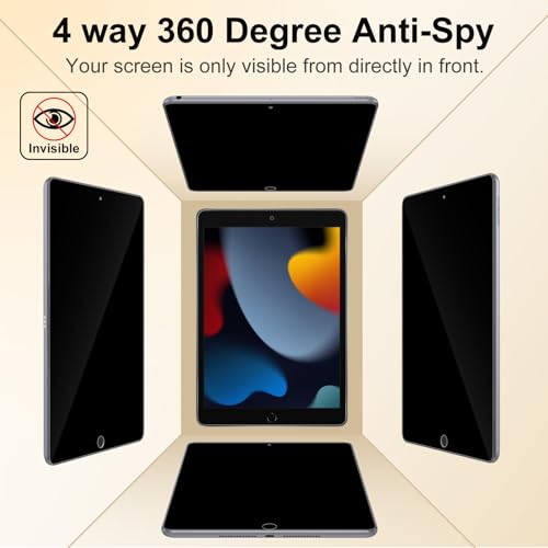 360° 4 Way Privacy Screen Protector for iPad 9th 8th 7th Gen - color: iPad 9th 8th 7th 10.2"