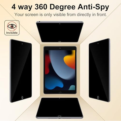 360° 4 Way Privacy Screen Protector for iPad 9th 8th 7th Gen - color: iPad 9th 8th 7th 10.2"