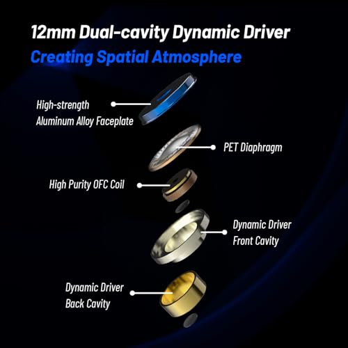 BQEYZ BQ10 12mm Dynamic Wired Earphones, 3.5mm in-Ear Monitor IEM - size: 3.5mm without Mic