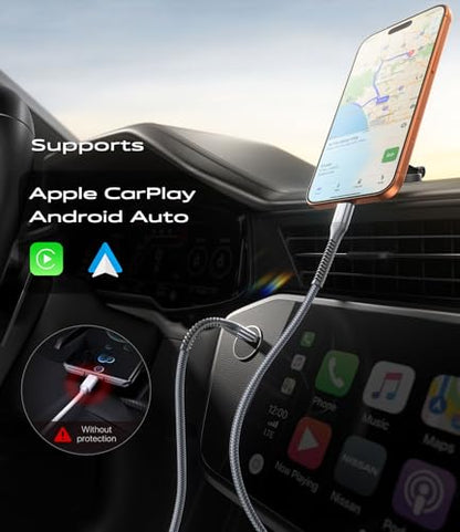 USB to USB C Cable 3A Fast Charging 3FT USB A to USB C Cable for CarPlay - color: Grey, size: 3FT, style: USB A to USB C