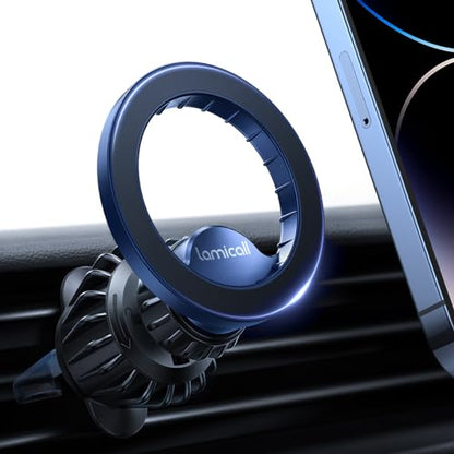 Lamicall for MagSafe Car Mount Vent 20 Super Magnets Accessories for iPhone - color: NEW Upgraded - Blue