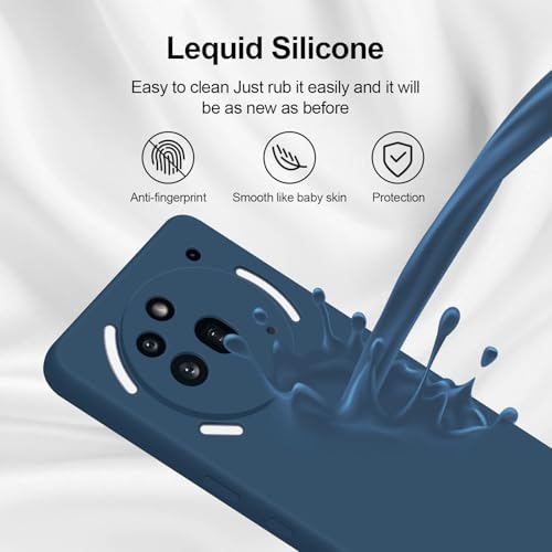 GiiYoon Silicone Case for Nothing Phone 3a Pro, Blue - color: Blue, size: Nothing Phone 3a Pro