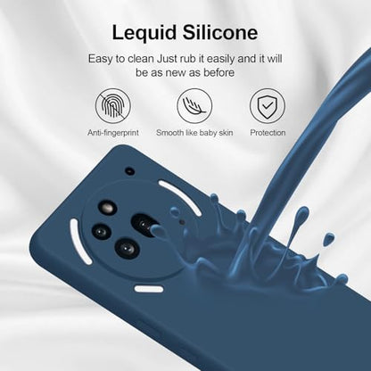 GiiYoon Silicone Case for Nothing Phone 3a Pro, Blue - color: Blue, size: Nothing Phone 3a Pro
