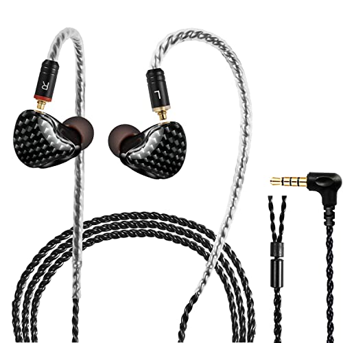 DEMAKE in Ear Monitor with Detachable 3.5mm Cable - color: Carbon Fiber, size: No Mic