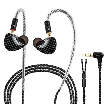 DEMAKE in Ear Monitor with Detachable 3.5mm Cable - color: Carbon Fiber, size: No Mic