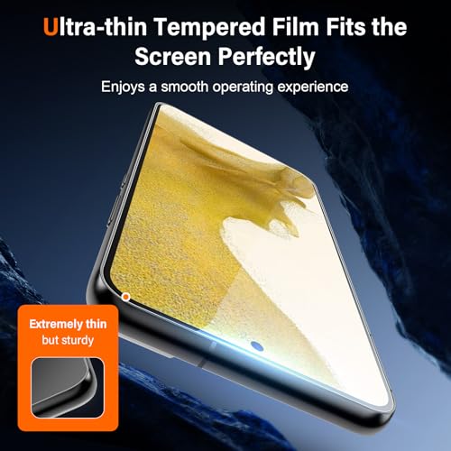 [2 Pack] Privacy Screen Protector for Samsung Galaxy S22, Ultrasonic Fingerprint Support, Auto-Alignment Frame, Easiest to Installation, Scratch-Resistant, Bubble-Free - size: Galaxy S22