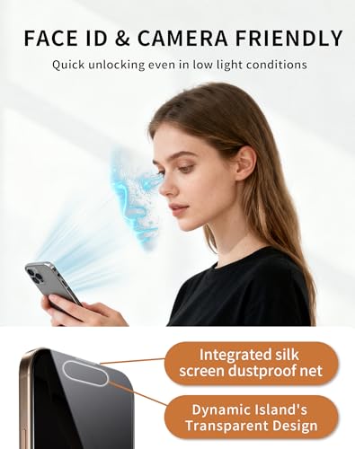 2 Pack 360 Privacy Screen Protector for iPhone 17 Pro Tempered Glass Film - size: iPhone17Pro 6.3inch
