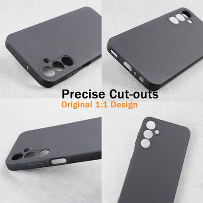 TENOC Phone Case for Samsung Galaxy A25 5G, Black Case Anti-Fingerprint Protective Bumper Matte Cover - color: Black, size: A25