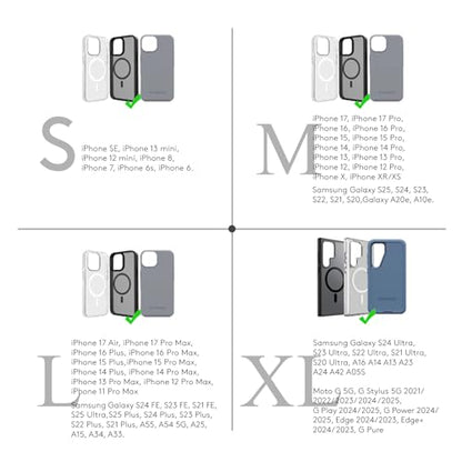 Nylon Belt Case Holster Phone Belt Pouch Holder with Magnetic Closure - color: Nylon1, size: L(6.5" x 3.5" x 0.5")