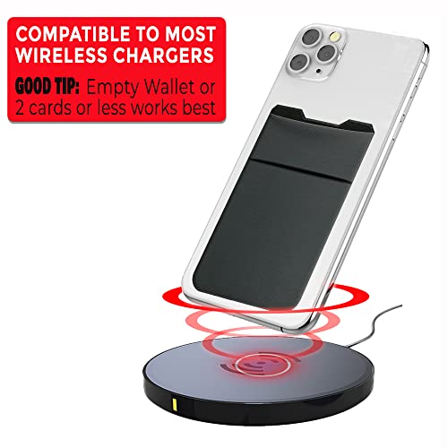 Gecko Travel Tech Double Pocket - Adhesive Card Holder - Cell Phone Pouch - Stick on Spandex Pocket - Carry Credit Cards and Cash (GRAY-BLANK-) - color: GRAY--BLANK--