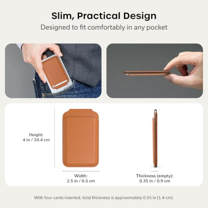 Satechi MagSafe Wallet Stand, Card Holder, NFC Pass-Through - color: Orange