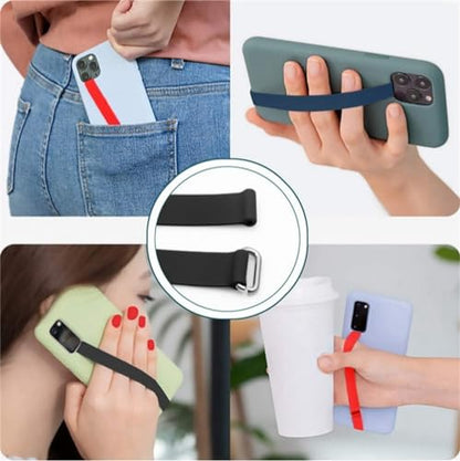 C-Shaped Clip Finger Phone Grip, Silicone Mobile Phone Strap for Phone Case with Clip as Phone Loop Holder