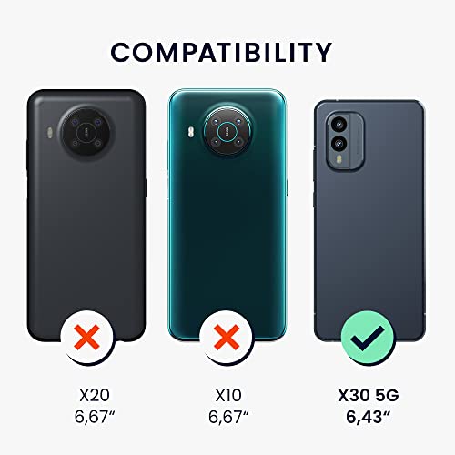 kwmobile Case Compatible with Nokia X30 5G Case - Soft Slim Protective TPU Silicone Cover - Teal Matte