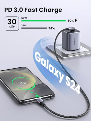 UGREEN 60W Right Angle USB C Cable, Fast Charging Cable, 10ft - size: 10ft