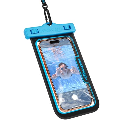 SEAWAG Next Waterproof Phone Pouch, IPX8 Dry Bag for iPhone 16 15 14 13 Pro Max & Samsung Galaxy S25 S24 — Underwater Case, Full Touchscreen, Lanyard, Beach Pool Snorkeling, 1 Pack Blueblack - color: 1Pack BlueBlack