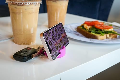 GoDonut Mini – Portable Keychain Cell Phone Stand & Holder – Desk Accessory Perfect for Travel, Office & Nightstand – Compatible with iPad mini and Smartphones - Gray - color: Gray