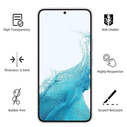 3 Pack Screen Protector Compatible for Samsung Galaxy S22 6.1 Inch, HD Clear Flexible Soft TPU Hydrogel Film for Samsung Galaxy S22 5G - Support Fingerprint Unlock, High Sensitivity - size: Samsung Galaxy S22