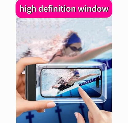 1PCS Waterproof Phone Case - Universal Fit for iPhone 14/13/12 & Android Phones - Submersible Up to 100ft for Kayaking, Fishing, Rain,etc.(Black/White/Pink) (Black) - color: Black