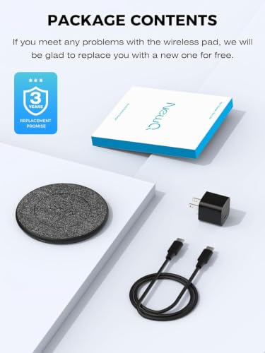 NewQ Wireless Charger, 15W Max Wireless Charging Pad for iPhone 17 16 15 14 13 12 11Mini/SE/Pro/Max/Plus, Samsung Galaxy S23/S22/S21/S20/S10/S9/S8/S7/Note20/10/9/8, Air Pods/Pro/Galaxy Buds/+,1 Packs - size: 1 Pack with 20W Adapter