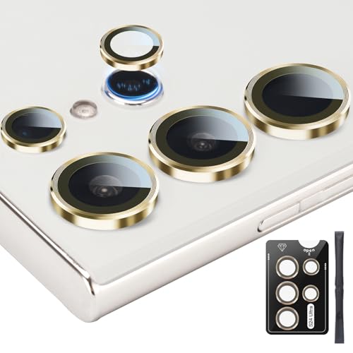 Camera Lens Protector for Samsung Galaxy S24 Ultra, Gold - color: Gold