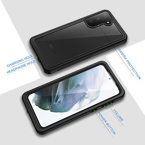 Lanhiem for Samsung Galaxy S21+ Plus Case, IP68 Waterproof Dustproof, Built-in Screen Protector, Rugged Full Body Shockproof Protective Phone Cover for Galaxy S21 Plus 5G 6.7 Inch, Black - size: for Galaxy S21+
