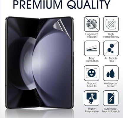 2 Sets Screen Protector for Samsung Galaxy Z Fold 4 7.6", High Definition Clear Soft TPU Screen Protector, 2 Front + 2 Inner Flexible Film Hydrogel, Self-Healing, Bubble-Free - size: Samsung Galaxy Z Fold 4