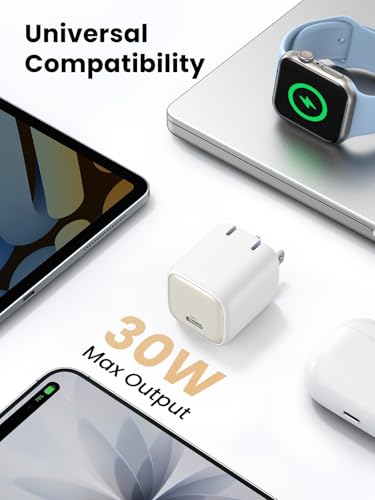 UGREEN Nexode 30W USB C Charger, GaN Fast Charger for iPhone 18/17 - color: White