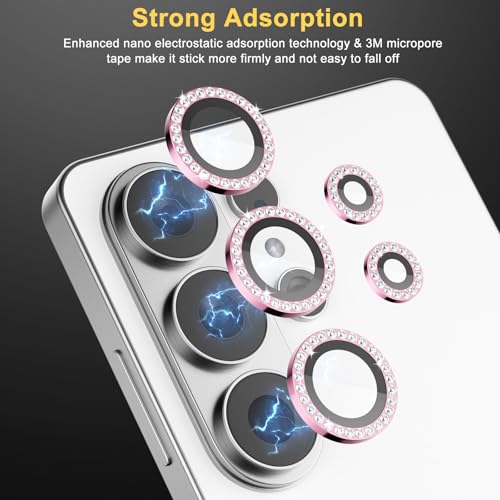 Camera Lens Protector for Samsung Galaxy S26 Ultra, Diamond Pink - color: Diamond Pink