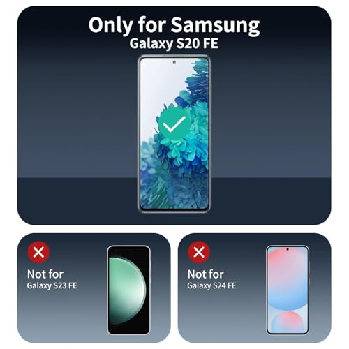 Privacy Screen Protector for Samsung Galaxy S20 FE, Anti-Spy Tempered Glass, 9H Hardness Anti-Scratch, 2.5D Curved Edges, Bubble-Free Case Friendly - 3 Pack - color: S20 FE Black
