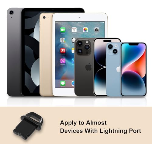 20 Pcs iPhone Dust Plugs, Lightning Charging Port Cover for iPhone 14 Pro Max/ 13 12 11, iPad AirPods, Charger Port Plug Cleaner Protector with 2 Cleaning Brushes - size: Lightning Port