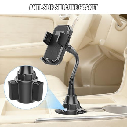 360° Rotatable Long-Neck Cup Holder Phone Mount, Style X907 - size: A297+X907