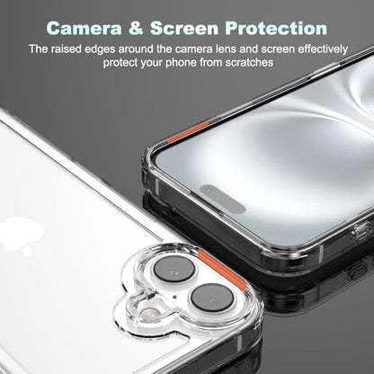 for iPhone 16 Plus Clear Bumper Frame No-Back Case, Slim Fit Ultra-Light Anti-Yellowing Transparent Protection Heat Dissipation Bezel Phone Cover Case 6.7" 2024 - color: Clear, size: iPhone 16 Plus