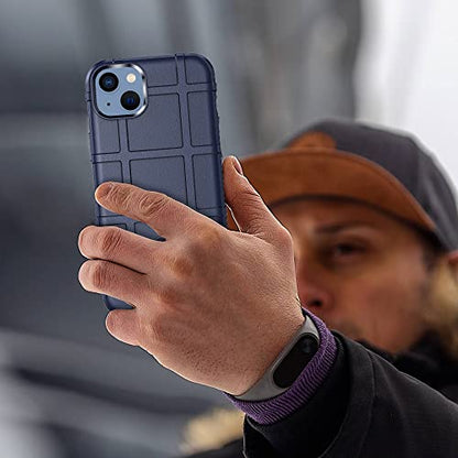 Rugged Shield 8ft Drop Proof TPU Thick Armor Tactical Protective Case Compatible with iPhone 14 Plus (6.7 inches) - Navy Blue - color: Navy Blue, size: iPhone 14 Plus