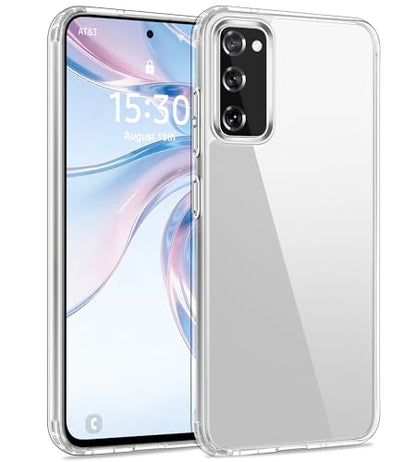 USLAI Case for Samsung Galaxy S20 FE 5G, Anti-Yellowing, Crystal Clear Back, Shockproof & Military‑Grade Drop Protection - Transparent - color: Clear, size: Galaxy S20 FE