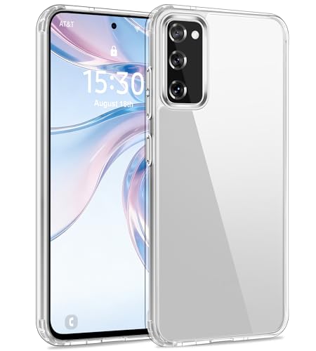 USLAI Case for Samsung Galaxy S20 FE 5G, Anti-Yellowing, Crystal Clear Back, Shockproof & Military‑Grade Drop Protection - Transparent - color: Clear, size: Galaxy S20 FE