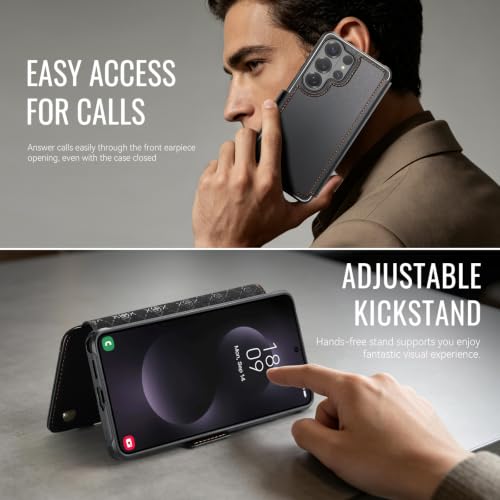 for Samsung S26 Ultra Slim Case Wallet Wireless Charging, Black - color: Black, size: Samsung Galaxy S26 Ultra
