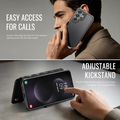 for Samsung S26 Ultra Slim Case Wallet Wireless Charging, Black - color: Black, size: Samsung Galaxy S26 Ultra