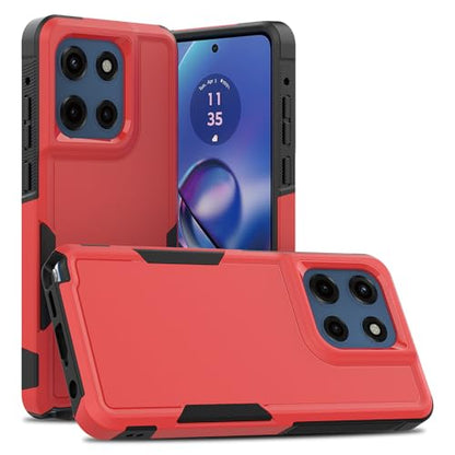 for Moto G Stylus 2025/2026 Case: Dual Layer Protective Heavy Duty Cell Phone Cover Shockproof Rugged with Screen Protector - Military Protection Bumper Tough - for G Stylus 2025/2026, Red - color: Red (PC) + Black (TPU)