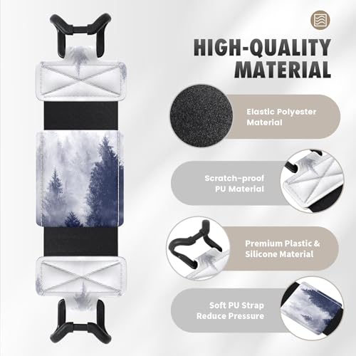 MoKo Soft Hand Strap for 6-8" Kindle eReaders Fire Tablet, Gray Forest - color: Gray Forest, style: Soft Pu Strap