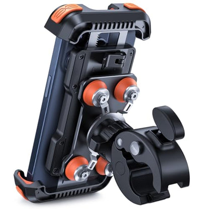 Lamicall Motorcycle Phone Mount Holder with Dual Vibration Dampener - color: Orange