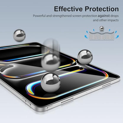 SPARIN 2+2 Pack Screen Protector for iPad Pro 13 Inch M5/M4 [2025/2024] | Camera Lens Protector+Tempered Glass with Alignment Frame for ipad pro 13 8th/7th Gen, Case Friendly/Apple Pencil Pro support - size: iPad Pro 13 inch 7th/8th