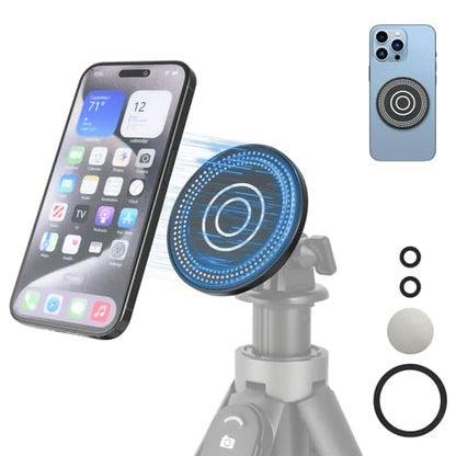 UTEBIT Phone Magnetic Tripod Holder Mount for MagSafe, iPhone Tripod Mount Adapter with Arca Base & 1/4" Screw Hole, Magnetic Phone Tripod Holder Adapter for iPhone 17/16/15/14/13/12 Series, Black - color: Magnetic Tripod New