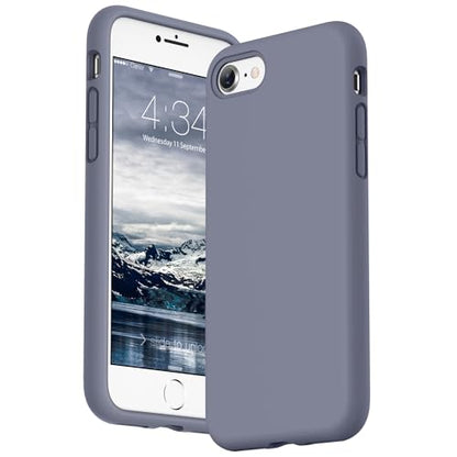 SURPHY Designed for iPhone SE Case, iPhone 8 Case, iPhone 7 Case, Liquid Silicone Phone Case for iPhone se 3rd 2nd SE 2022 SE 2020, Lavender Gray - color: Lavender Gray