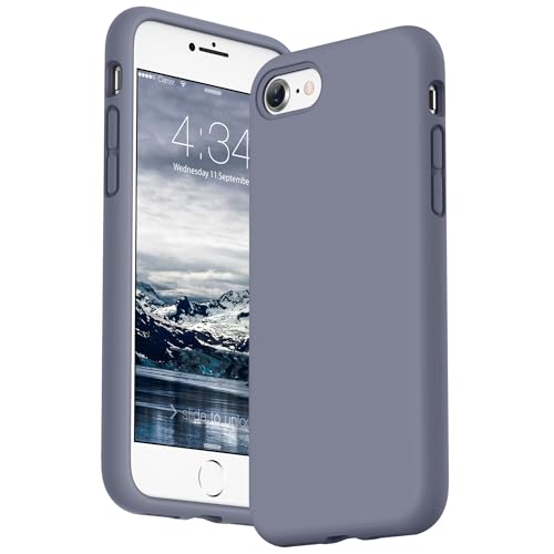 SURPHY Designed for iPhone SE Case, iPhone 8 Case, iPhone 7 Case, Liquid Silicone Phone Case for iPhone se 3rd 2nd SE 2022 SE 2020, Lavender Gray - color: Lavender Gray