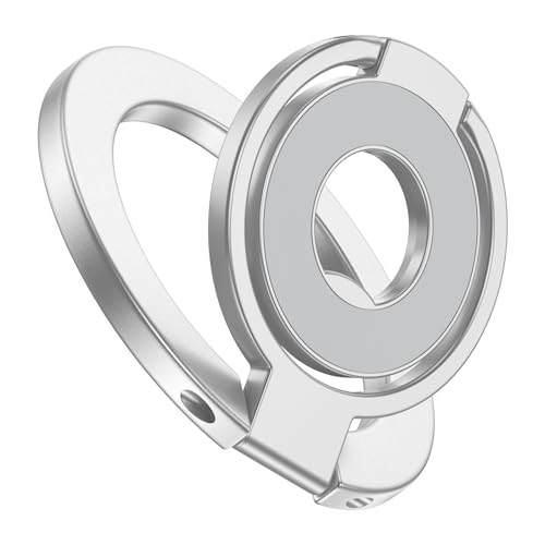 Magnetic Phone Grip MagSafe Phone Ring Holder Stand for Pixel 10a 10 Pro XL - color: silver